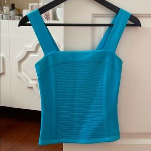 Authentic Pierre Balmain Blue Bandage Tank XS 36